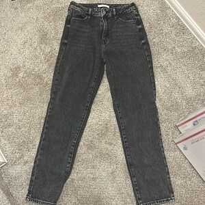 PACSUN Black Straight Leg Mom Jeans